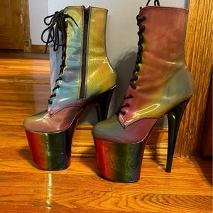 Pleaser shoes 8 inches tall size 9